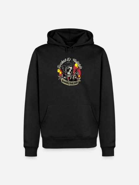 Rockabilly Rebel Rules Rockabilly Hellstyle - Men’s Premium Organic Hoodie - black