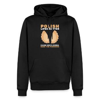 Pierogi Kielbasa Paczki Polish Food Cuisine - Männer Premium Bio Hoodie - Schwarz - Vorne - Nico (187cm)