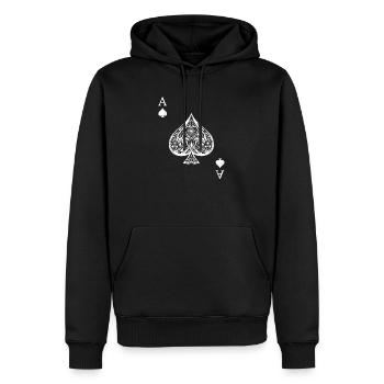 Pik Ass Kostüm Pokerspiel Skat Kartenspiel Karte - Männer Premium Bio Hoodie - Schwarz - Vorne - Nico (187cm)