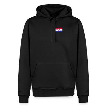 Croatie Drapeau Hrvatska Pays Croatia Kroate Déco - Sweat à capuche Premium bio Homme - noir - Devant - Nico (187cm)