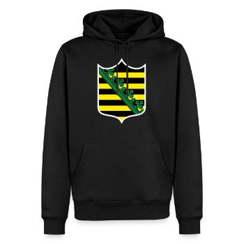 Sachsen - Männer Premium Bio Hoodie - Schwarz - Vorne - Nico (187cm)