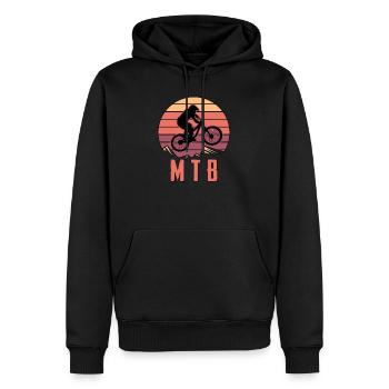 BMX VTT pneus VTT - Sweat à capuche Premium bio Homme - noir - Devant - Nico (187cm)