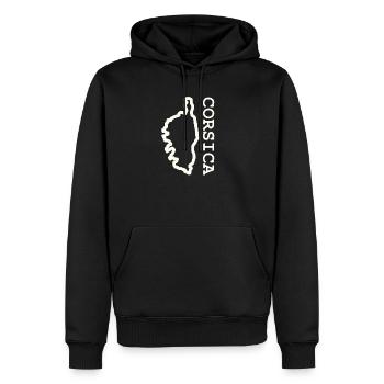 Corse Corsu Corssica 2B Corsica France - Sweat à capuche Premium bio Homme - noir - Devant - Nico (187cm)