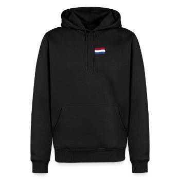 Pays-Bas Drapeau Nederland Holland Néerlandais - Sweat à capuche Premium bio Homme - noir - Devant - Nico (187cm)
