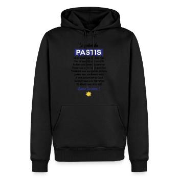 MA PRIERE DU PASTIS - Sweat à capuche Premium bio Homme - noir - Devant - Nico (187cm)
