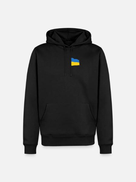 Ukraine Fahne Ukrajina Ukrainer Ukrainisch Flagge - Männer Premium Bio Hoodie - Schwarz