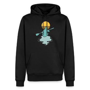 Kayak Sunset I Kayaking I Kayaker - Männer Premium Bio Hoodie - Schwarz - Vorne - Nico (187cm)