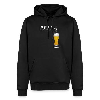 Männerwoche von Montag bis Freitag mit Bier - Männer Premium Bio Hoodie - Schwarz - Vorne - Nico (187cm)