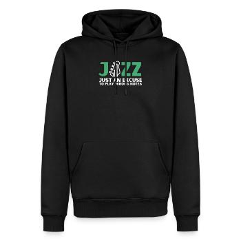 Jazz Music Jazz Guitar And Jazz Bassist Apparel - Sweat à capuche Premium bio Homme - noir - Devant - Nico (187cm)