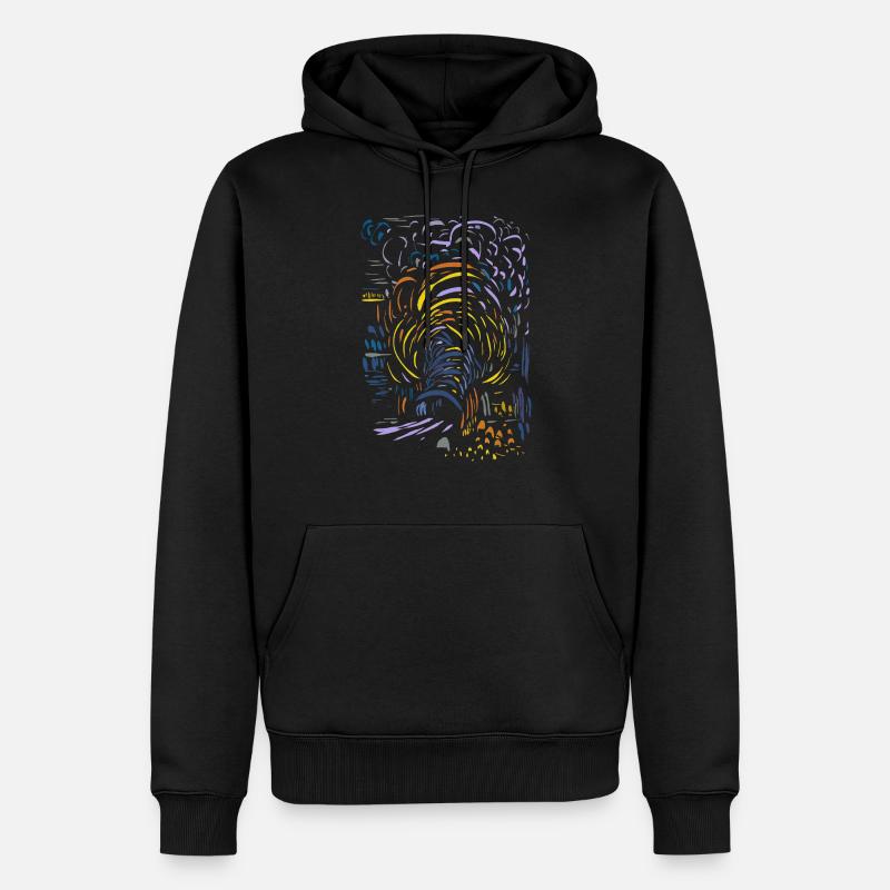 Abstrait - Sweat à capuche Premium bio Homme - noir