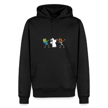 Ghost Hour Zombie Ghost Skeleton Halloween - Men’s Premium Organic Hoodie - black - Front - Nico (187cm)