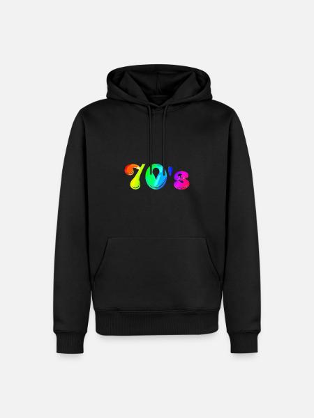 70s | Seventies | Decade | Symbol - Men’s Premium Organic Hoodie - black