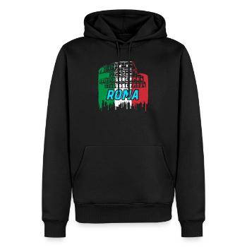 Rome / Cadeau / Idée de cadeau - Sweat à capuche Premium bio Homme - noir - Devant - Nico (187cm)