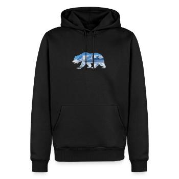 Eisbär - Männer Premium Bio Hoodie - Schwarz - Vorne - Nico (187cm)