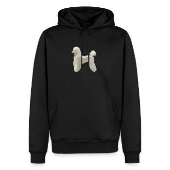 Low-Poly Pudel Hund - Männer Premium Bio Hoodie - Schwarz - Vorne - Nico (187cm)