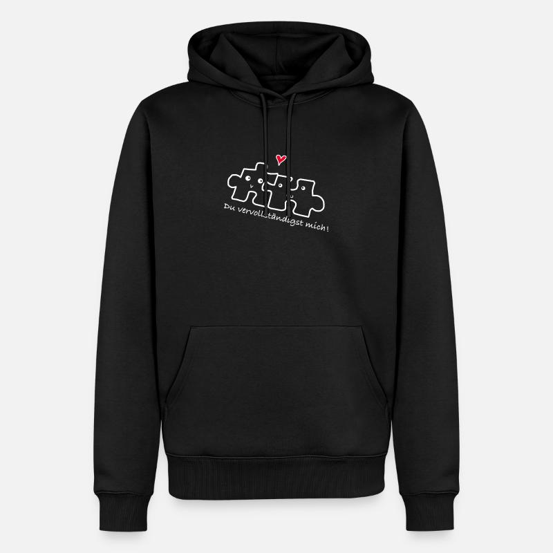 Amour relation couple - Sweat à capuche Premium bio Homme - noir