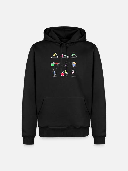 Pilates exercise workout fitness workout cardio - Men’s Premium Organic Hoodie - black