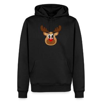 Joli bébé visage de Noël Noël Noël - Sweat à capuche Premium bio Homme - noir - Devant - Nico (187cm)