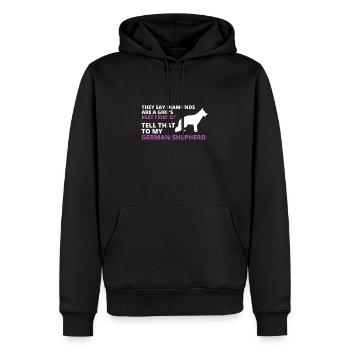 Schäferhund - Männer Premium Bio Hoodie - Schwarz - Vorne - Nico (187cm)