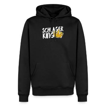 Schlager King Schlager King Déclaration de musique folklorique - Sweat à capuche Premium bio Homme - noir - Devant - Nico (187cm)