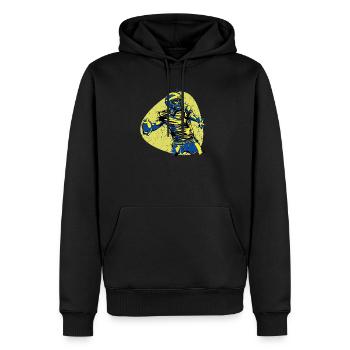 Vainqueur du quarterback du héros du football américain - Sweat à capuche Premium bio Homme - noir - Devant - Nico (187cm)