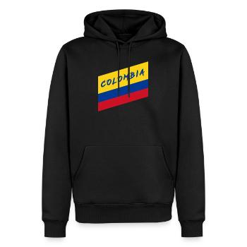 Colombie Drapeau national / Cadeau Bogota - Sweat à capuche Premium bio Homme - noir - Devant - Nico (187cm)