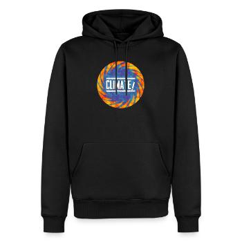Klimawandel Protest Design - Männer Premium Bio Hoodie - Schwarz - Vorne - Nico (187cm)