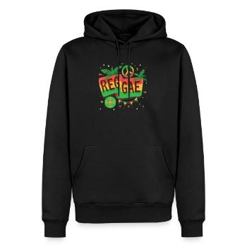 Reggae Flagge Regenbogen Vibe - Männer Premium Bio Hoodie - Schwarz - Vorne - Nico (187cm)