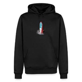 Windsurfing - Männer Premium Bio Hoodie - Schwarz - Vorne - Nico (187cm)
