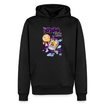 Space cake - Men’s Premium Organic Hoodie - black - Front - Nico (187cm)
