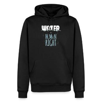 Water is a Human Right - Männer Premium Bio Hoodie - Schwarz - Vorne - Nico (187cm)