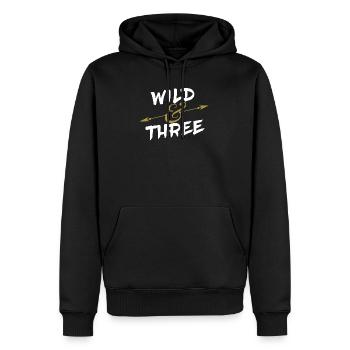 Dritter Geburtstag 3 Jahre Alt Geburtstagskind - Männer Premium Bio Hoodie - Schwarz - Vorne - Nico (187cm)