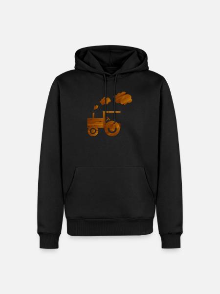 tractor - Men’s Premium Organic Hoodie - black