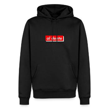 al dente - Männer Premium Bio Hoodie - Schwarz - Vorne - Nico (187cm)