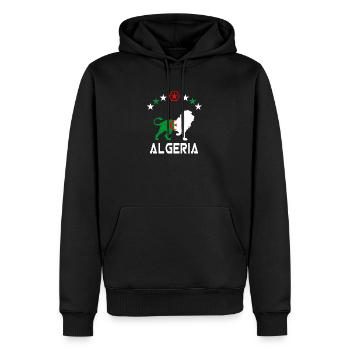 Algerien Löwen Flaggen Design / Geschenk - Männer Premium Bio Hoodie - Schwarz - Vorne - Nico (187cm)