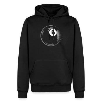 8ball billard Kugel pool symbol icon Logo - Männer Premium Bio Hoodie - Schwarz - Vorne - Nico (187cm)