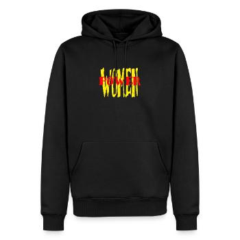 WOMENPOWER WELTFRAUENTAG Frauentag - Männer Premium Bio Hoodie - Schwarz - Vorne - Nico (187cm)