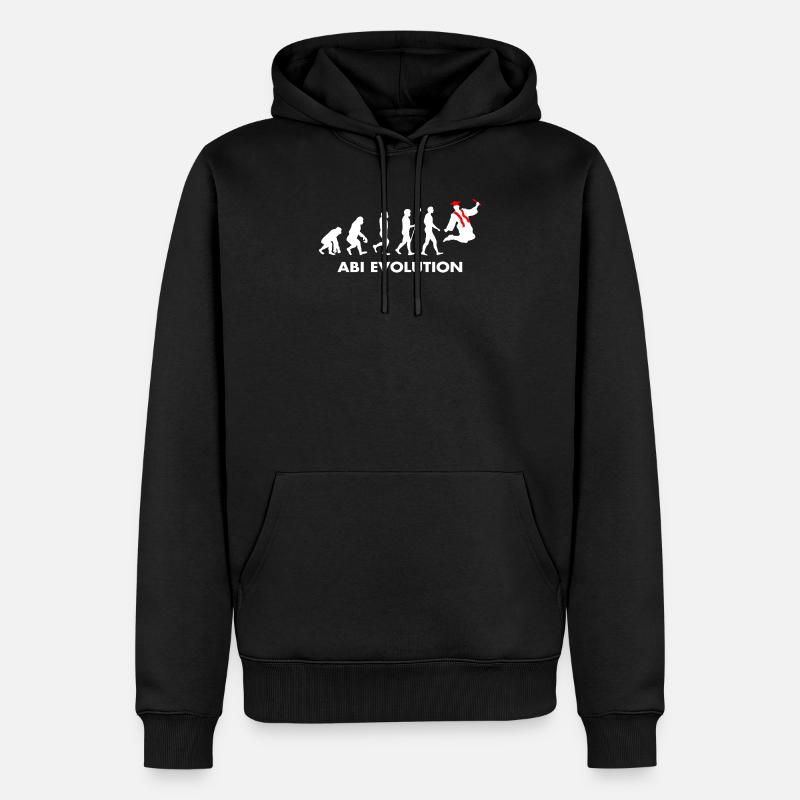Abitur Abiturient Schulabschluss Evolution Abi - Männer Premium Bio Hoodie - Schwarz