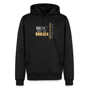 Skoliose Wirbelsäule Rücken Krankheit Geschenk - Männer Premium Bio Hoodie - Schwarz - Vorne - Nico (187cm)