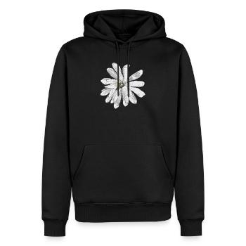 Beaux motifs floraux, Magnolia étoilé, Robe de printemps - Sweat à capuche Premium bio Homme - noir - Devant - Nico (187cm)