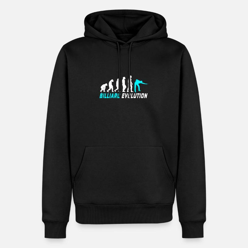 Billard Evolution Design / Geschenkidee - Männer Premium Bio Hoodie - Schwarz