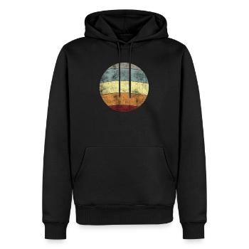 Conception abstraite de ruban vintage - Sweat à capuche Premium bio Homme - noir - Devant - Nico (187cm)
