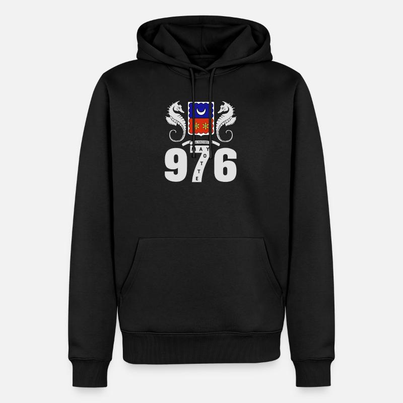 MAYOTTE - Sweat à capuche Premium bio Homme - noir
