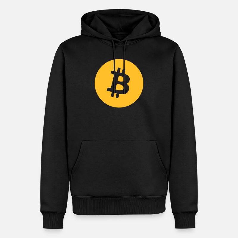 Le bitcoin - Sweat à capuche Premium bio Homme - noir