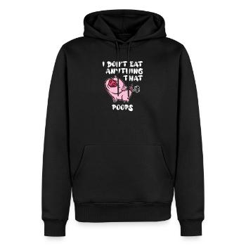 Statement Pig Vegan - Men’s Premium Organic Hoodie - black - Front - Nico (187cm)