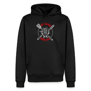 Auftragsgriller Grillen BBQ Grillmeister Geschenk - Männer Premium Bio Hoodie - Schwarz - Vorne - Nico (187cm)