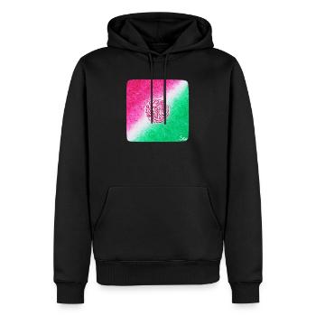 Herz-Chakra-Heilung - Sonja Ariel von Staden - Männer Premium Bio Hoodie - Schwarz - Vorne - Nico (187cm)