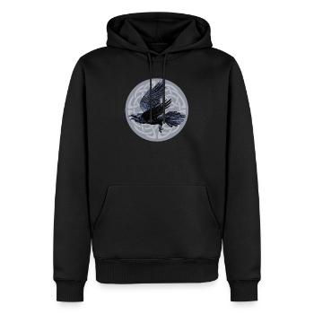 Raven Moon - Men’s Premium Organic Hoodie - black - Front - Nico (187cm)