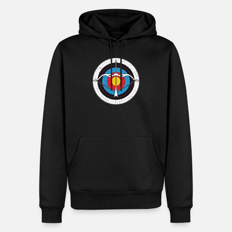 Bogenschießen, Bogensport, Bogenschütze, Archery - Männer Premium Bio Hoodie - Schwarz