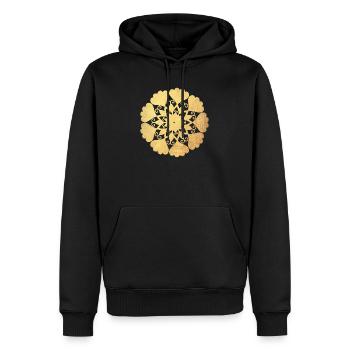Blume Mandala Gold Yoga Ornament Sonne Zentrum om - Männer Premium Bio Hoodie - Schwarz - Vorne - Nico (187cm)